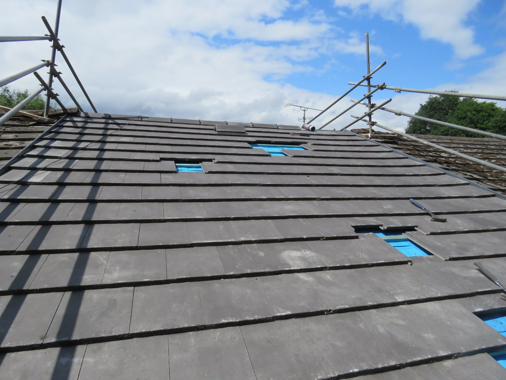 Natural slate roof repair in Liskeard